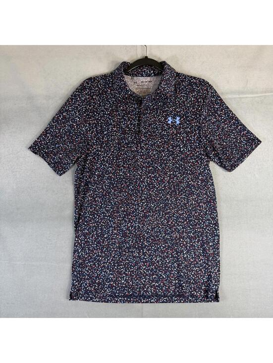 Under Armour Other - Under Armour The Playoff Polo Shirt Mens XS Loose All Over Print Speckled Floral